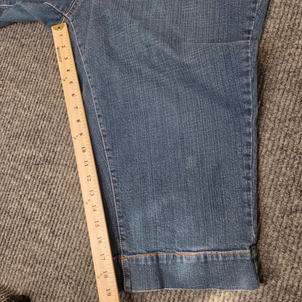Venezia Lane Bryant Capri Jeans Women 26 Blue Stretch Cropped Denim Summer Plus - Picture 5 of 8